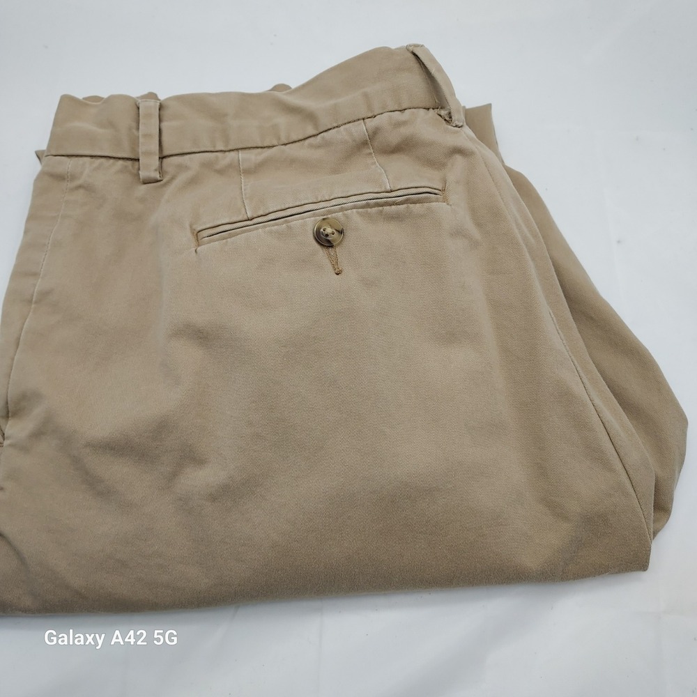 Polo Ralph Lauren Mens 34x27 Tan Stretch Classic Fit Chino Cotton‎ Twill Pants